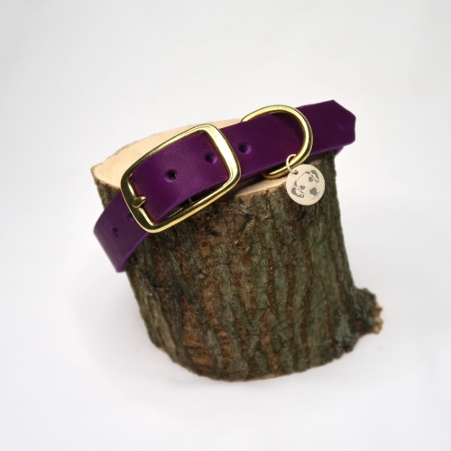 Halsband | Classic | Fettleder | Violett