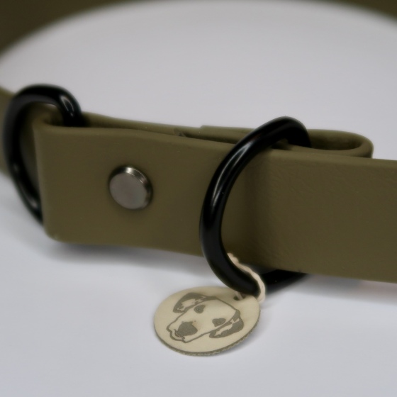 Halsband | Zugstopp | Biothane | Olive | ca. 48 cm