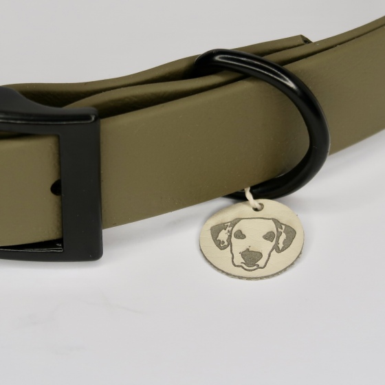 Halsband | Classic | Biothane | Olive | 38-47 cm