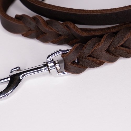 Leine | Classic | Fettleder | Dunkelbraun | 120 cm