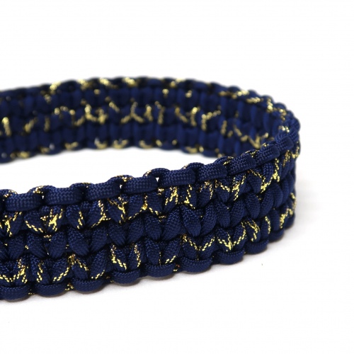 Halsband | Geknüpft | Paracord | Biothane | Classic | Dunkelblau