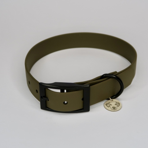 Halsband | Classic | Biothane | Olive | 38-47 cm