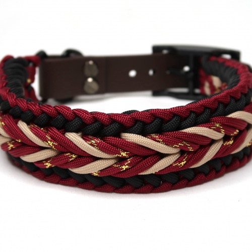 Halsband | Geknüpft | Paracord | Biothane | Braid | Weinrot