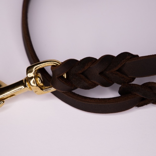 Leine | Classic | Fettleder | Dunkelbraun | 100 cm
