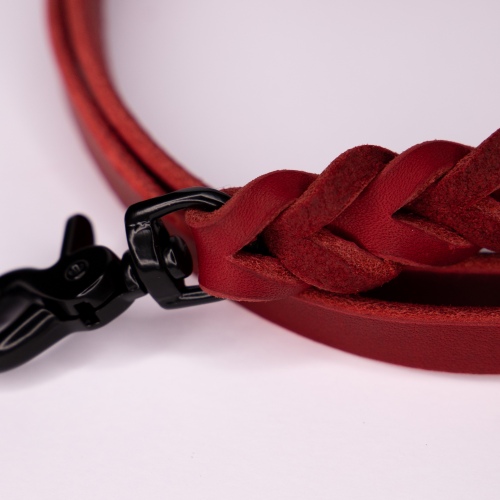 Leine | Classic | Fettleder | Rot | 155 cm